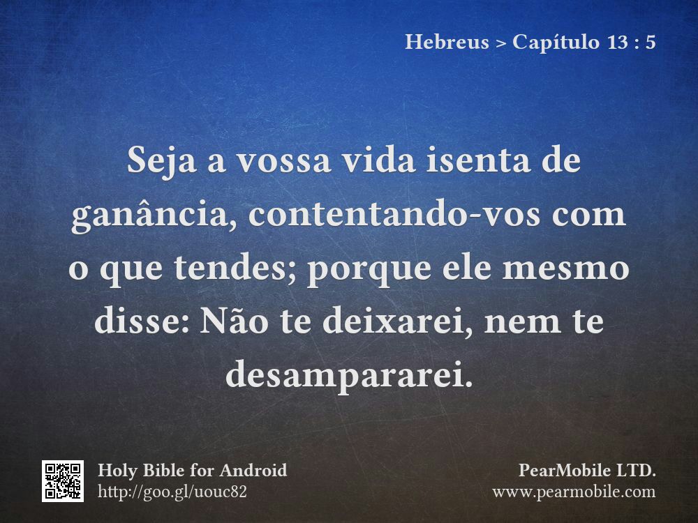 Hebreus, Capítulo 13:5